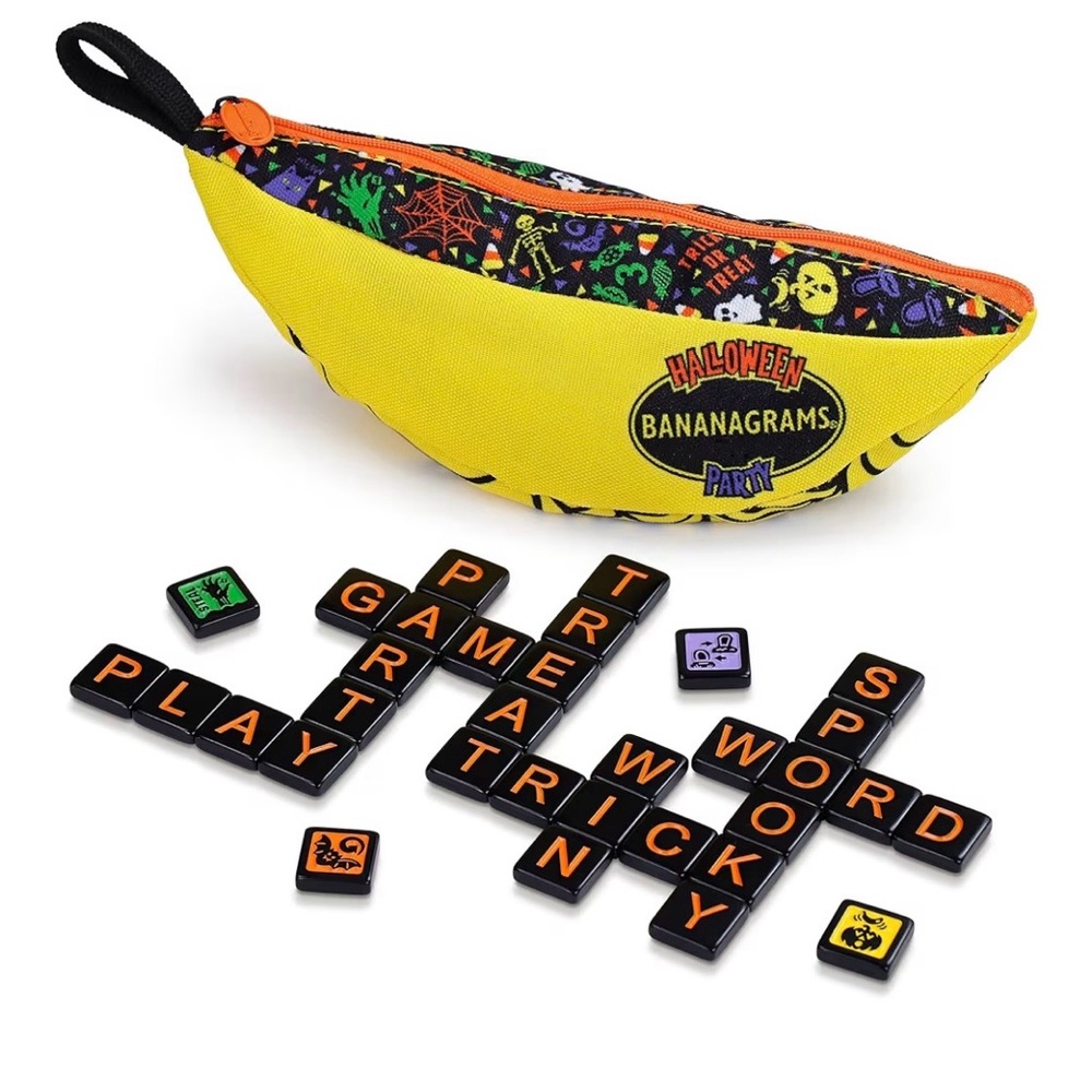 🍌 Bananagrams - Halloween Word Puzzle Game - Orange and Black